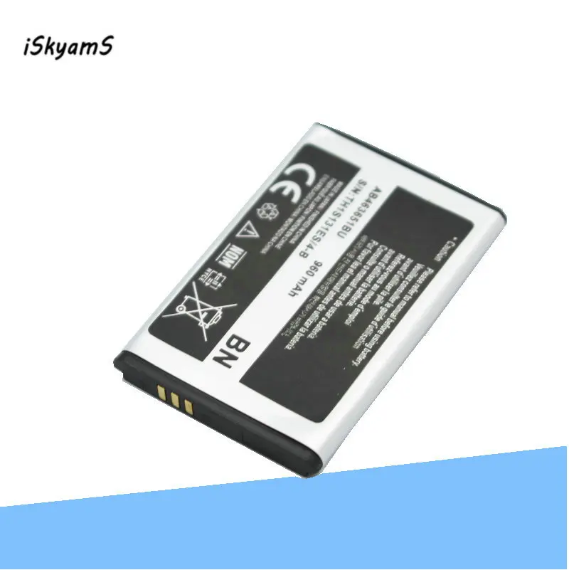 

iSkyamS 20pcs/lot 960mAh AB463651BU Battery For Samsung S3650 S5600 S5610 S5630C C3370 C3200 C3518 F400 F408 F270 S5296 C3322