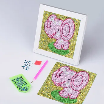 

Pictures By Numbers DIY Diamond Cartoon Painting Special Shaped Rhinestone Embroidery Design Drill for Children 19June18 P30