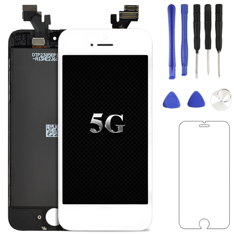 

1pc 100% No Dead Pixel Full Assembly Display For iPhone 5 lcd with touch Screen Digitizer +Camera Holder test before shipment