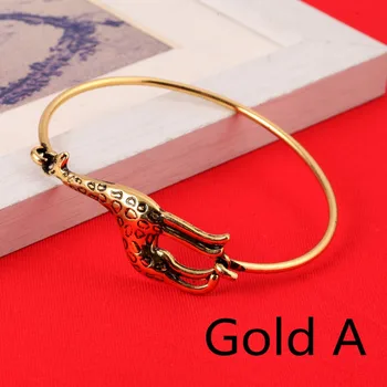 

Cute Giraffe Bangle 2 Styles Girls Female Lovely Cute Jewelry Giraffe Animal Bangle Bracelet