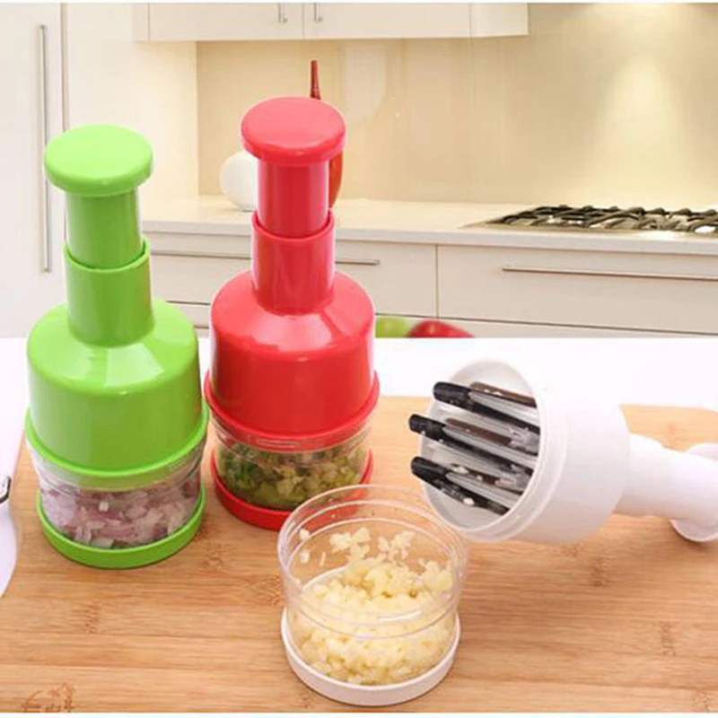 Multifunction Plastic+Stainless Steel Garlic Press Mini Ginger Grater Crusher Peeler Press Grater Slicer Cutter 7.8*21.5cm