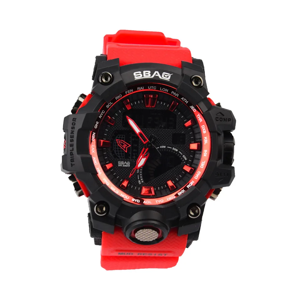 Genvivia мужские спортивные часы светодиодный мужские водонепроницаемые новые модные спортивные часы ударные цифровые электронные часы Relogio Masculino# w35