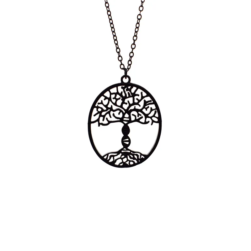 Elfin Trendy bioscience Molecule Necklaces Gold Color Silver Color Tree