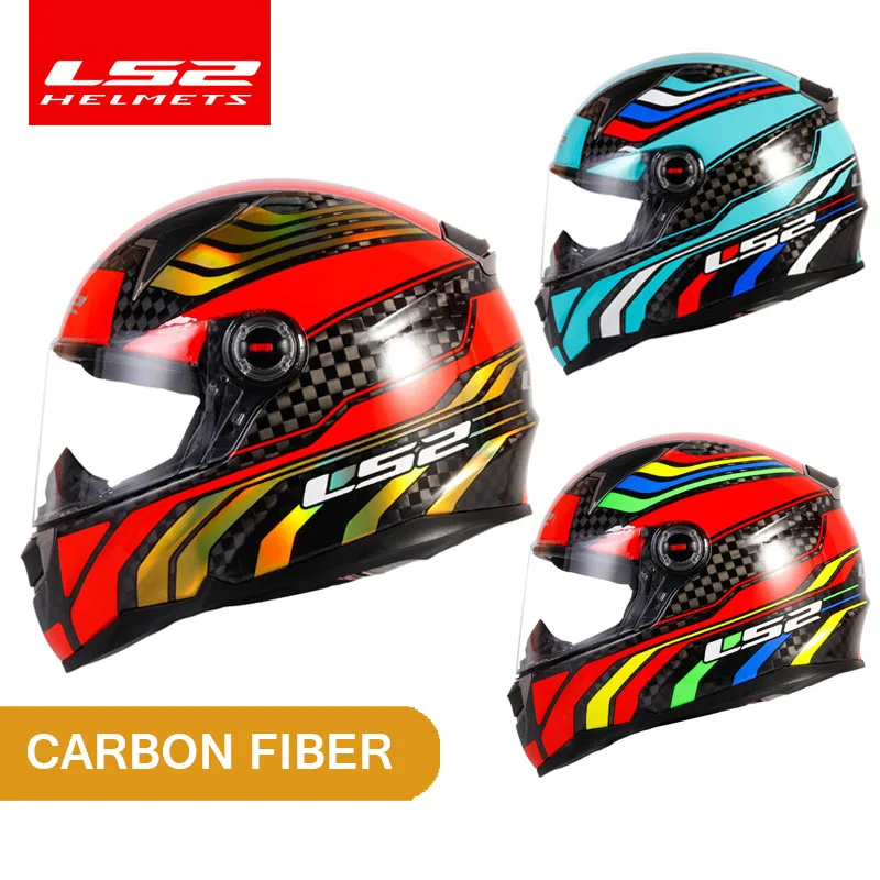 

New arrival LS2 12K carbon fiber motorcycle helmet LS2 CT2 full face helmets casco casque moto no pump FF323 same material