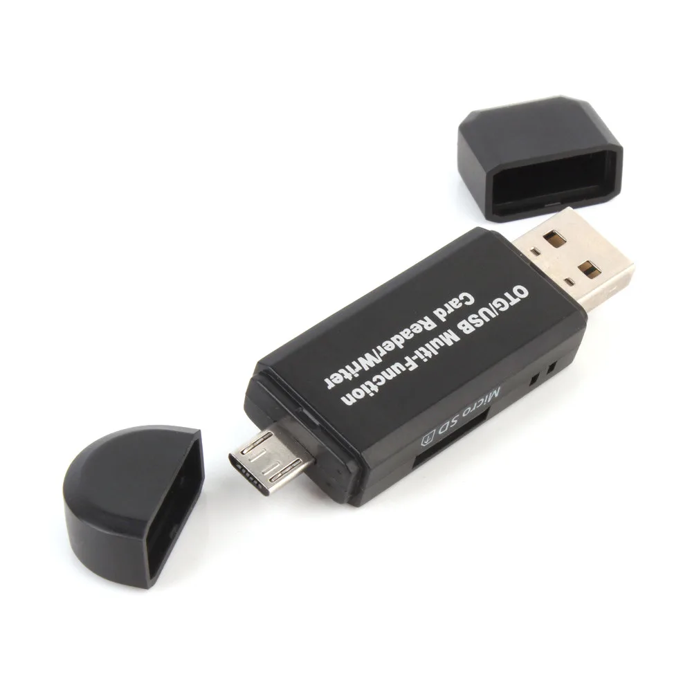 Micro sd card reader USB мини-usb 2,0 + OTG micro sd/SDXC TF card reader адаптер U диска легкий Портативный памяти z6