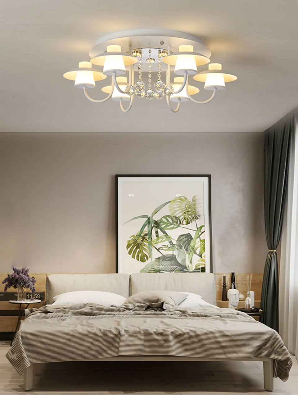 Светодиодный Люстра потолочная лампа хрустальная лампа Современная минималистская атмосфера светодиодный светильник для гостиной столовой спальни