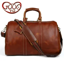 New first layer of leather handbag travel bag men large capacity leather bag business cross section square luggage