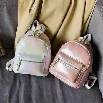 

Mini PU Leather Backpacks Women Shoulder Girls Simple School Bags Preppy Style Casual Travel Knapsack Rucksack