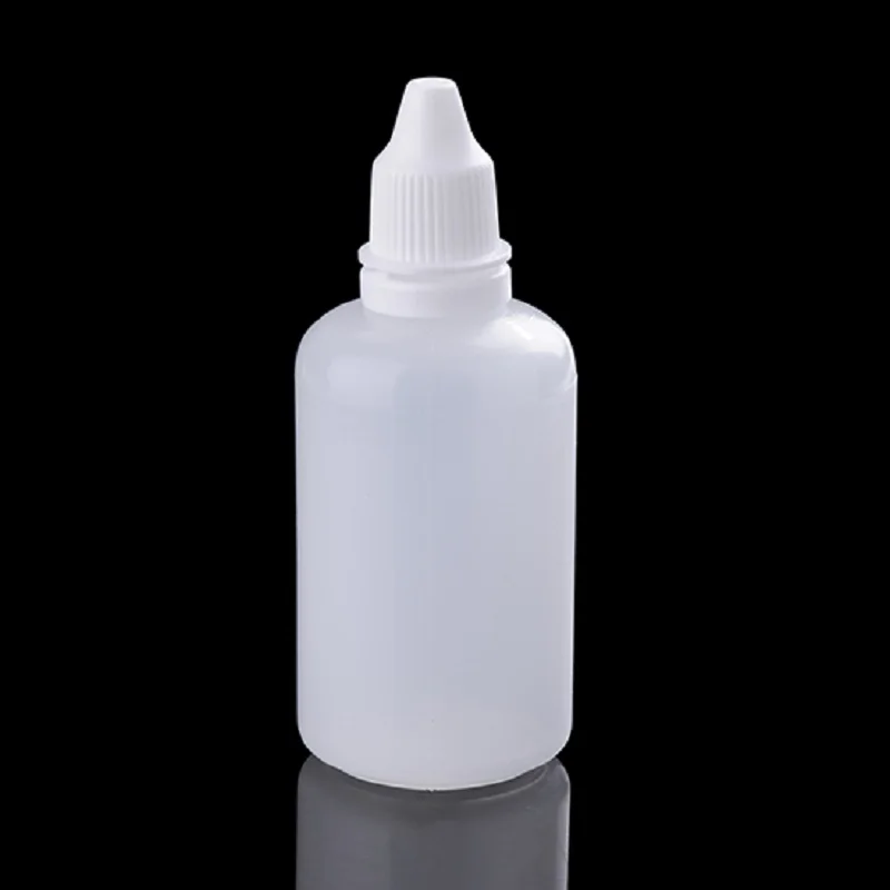 Buy 1PCS 50ml White Plastic Liquid Bottles Squeezable