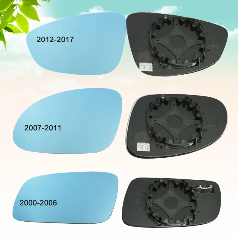 

CAPQX 1Pair Rearview glass With heated Electric Rear View Side Mirror Glass Len For VW Passat B5 B6 2000-2017