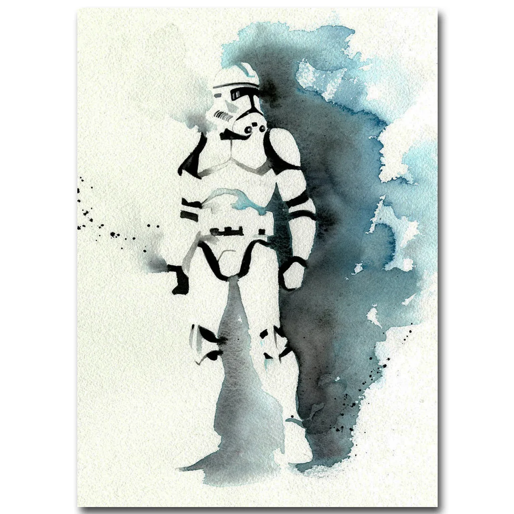 Stormtrooper - Star Wars Art Silk Fabric Poster Print 13x18 inch Watercolor Minimalism Picture for Living Room Wall Decor 12 Stormtrooper - Star Wars Art Silk Fabric Poster Print 13x18 inch Watercolor Minimalism Picture for Living Room Wall Decor 12