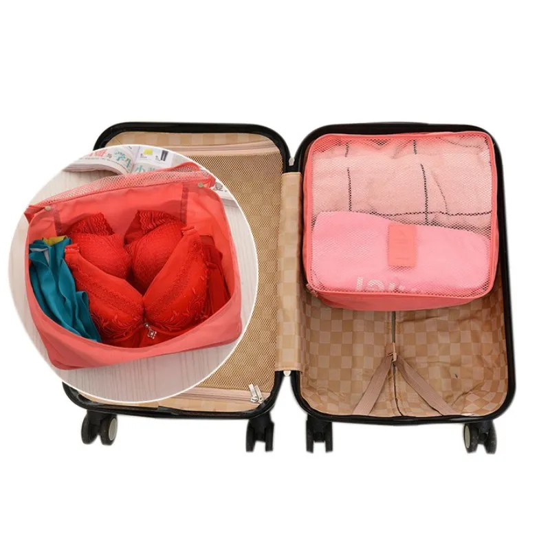 6 шт. дорожные сумки для хранения одежды|cube travel bag|packing cubes travelnylon packing cube |