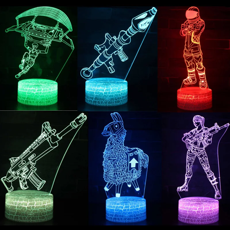 

Fortnight Toys NightLight LED Sleep Light Projection Lamp Fortnited Battle Royale Scar RPG Gun Game Accessories Kids Gifts