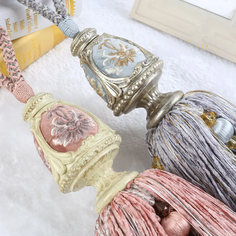 XWL Boutique 4 шт./компл. 2 занавески с крючками кисточки веревки ремни Пряжка держатель