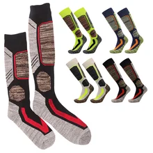 Новые зимние теплые мужские и женские теплые лыжные носки утепленные хлопковые спортивные сноубордические лыжные и походные носки термо носки M& L