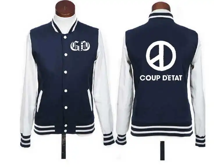 Kpop bigbang gd g-dragon coup dɾtat куртка с капюшоном и принтом модные однобортные