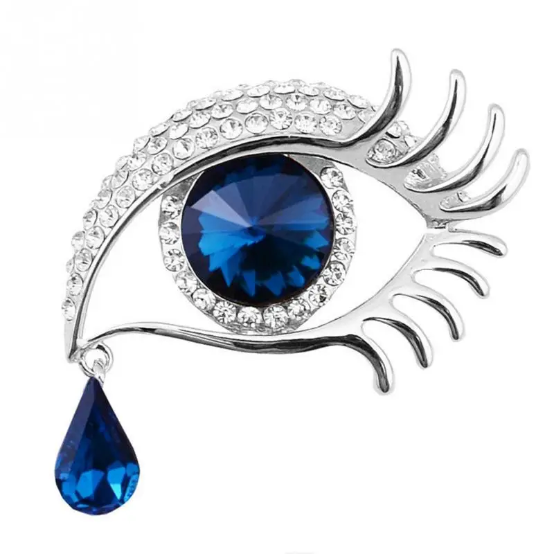 silver blue Зажим для шарфа аксессуары для одежды нагрудник Ангел слезы значок брошь заколки кристаллы для свадебного платья, сумки, одежды, шляпы, шарфа - Окраска металла: silver blue