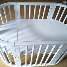 Многофункциональная детская кровать из цельного дерева. Нет краски эллиптической кровати. Высококачественное детское постельное белье