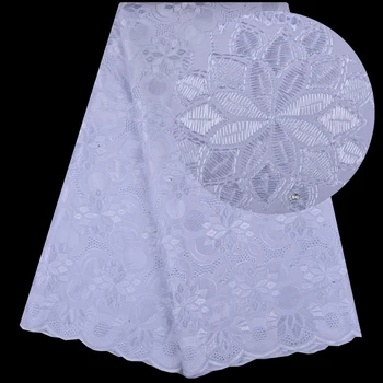 

Embroidery Swiss Voile Net Lace With Stones For Party Or Wedding Dress Newest Swiss Lace For Party Sewing Material 1198B