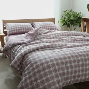 

INS Fashion Lattice Luxury Bedding Breathable Cotton Plaid Check Geometry Pillowcase/Bed Sheet/ Duvet Cover High Quality Textile