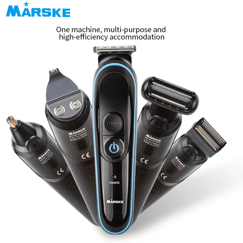

5in1 Waterproof Rechargeable Electric Beard Cutter Hair Clipper Nose Hair Beard Trimmer Shaver razor barber