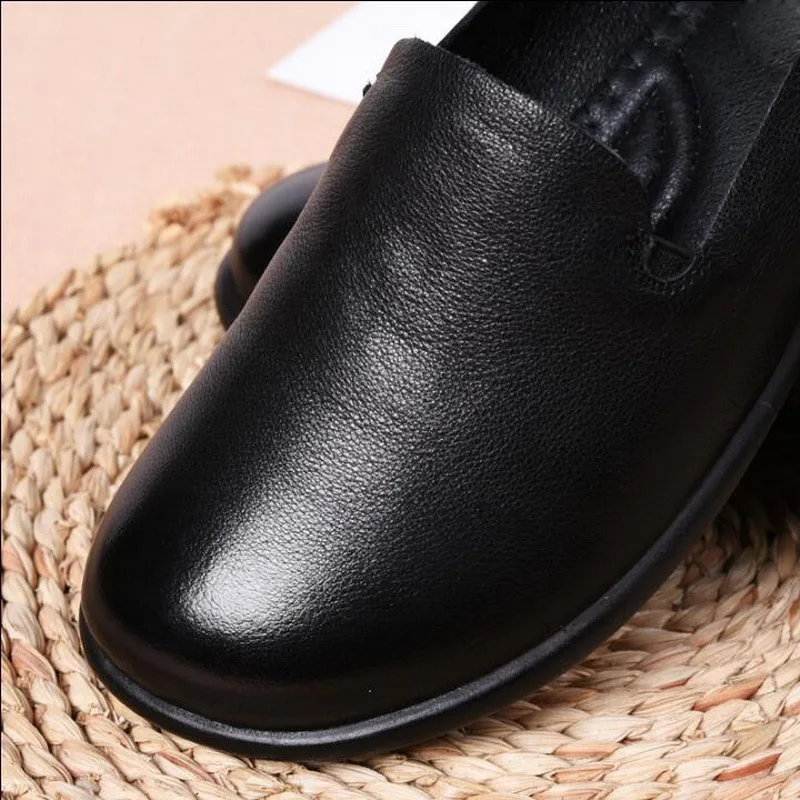 CEYANEAO/обувь из натуральной кожи на плоской подошве; коллекция года; сезон весна; элегантные офисные туфли с круглым носком