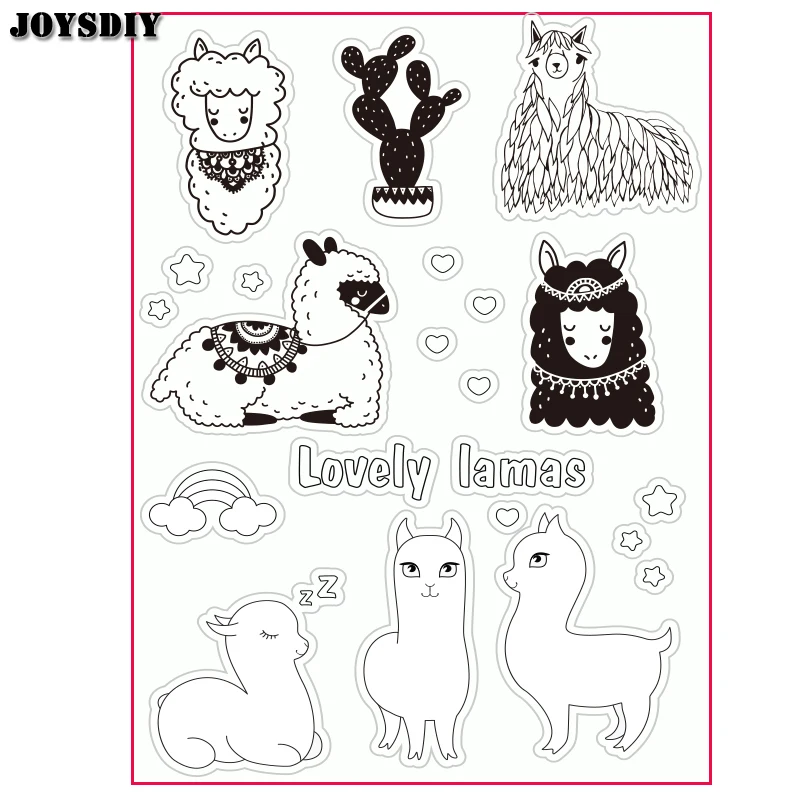 

lovely lamas Scrapbook photo cards account rubber stamp clear stamp transparent stamp Handmade card stamp