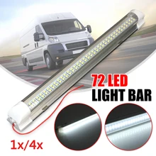 4Pcs 1Pc 12V Universal font b Car b font 72 LED White Light Bar Strip Auto