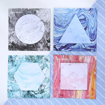 

Creative Fashion Kawaii Korean Cute Stationery Marble Stones Memo Pad Sticky Notes Paper Notepad Sticky Office Supplies