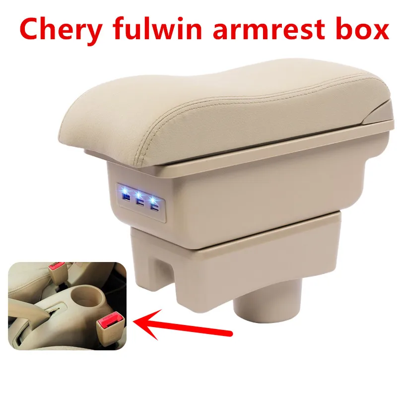 

Car armrest central Store content Storage box with cup holder ashtray accessories for Chery A13 Very Celer fulwin 2 2008-2012