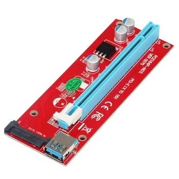 

20pcs VER007S PCI-E 1X to 16X Riser Card Extender PCI Express Adapter USB Cable 15Pin SATA Power Supply for Bitcoin Mining Miner