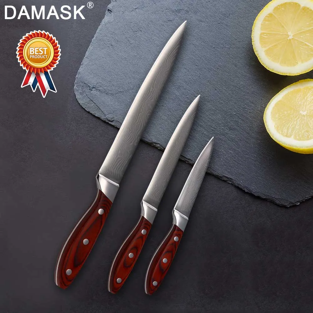 

Damask Slicing Filleting Knife 67-layer VG10 Japanese Damascus Steel Chef's Knife Vegetable Fruit Cutter Kitchen Cooking Tools