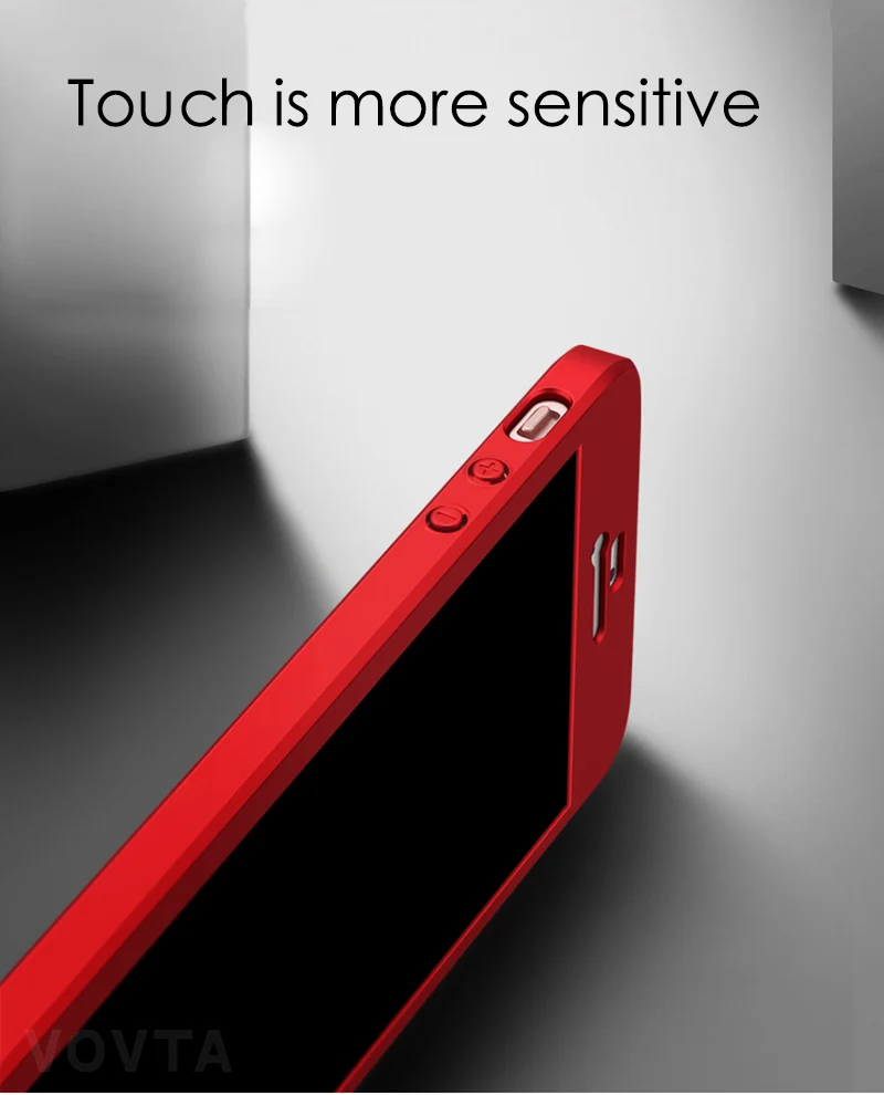 VOVTA 360 Degree Full Cover Case For iPhone 5s 5 SE With Tempered Glass Case cover For iphone 5s 5 SE Phone bag Capa Coque12