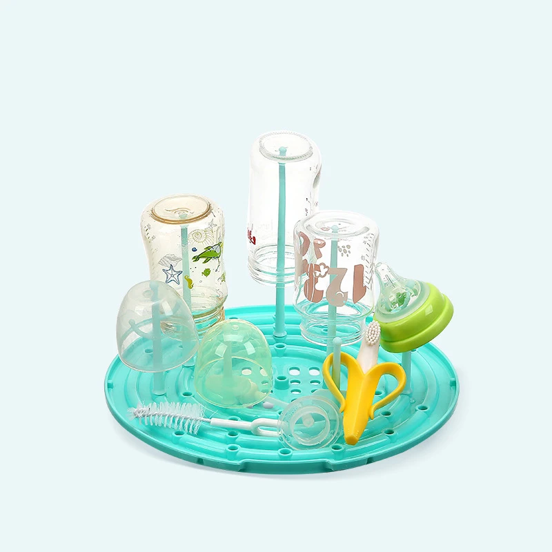 Baby Portable Bottle Drying Racks with Anti-dust Cover Large Nursing Bottles Storage Box Travel Feeding Organizer