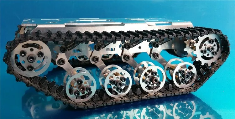 Rc Танк шасси автомобиля с амортизатором алюминиевый сплав гусеничный трек автомобиля эксперимент платформа сервопривод DIY