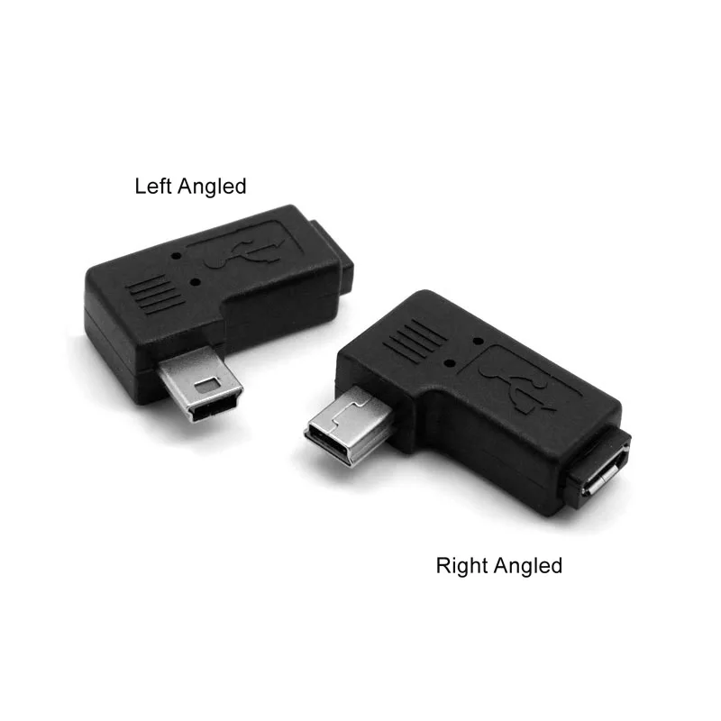 

CYDZ 10pcs/lot 90 Degree Right Angled Mini USB Male to Micro USB Female Data Sync Power Adapter