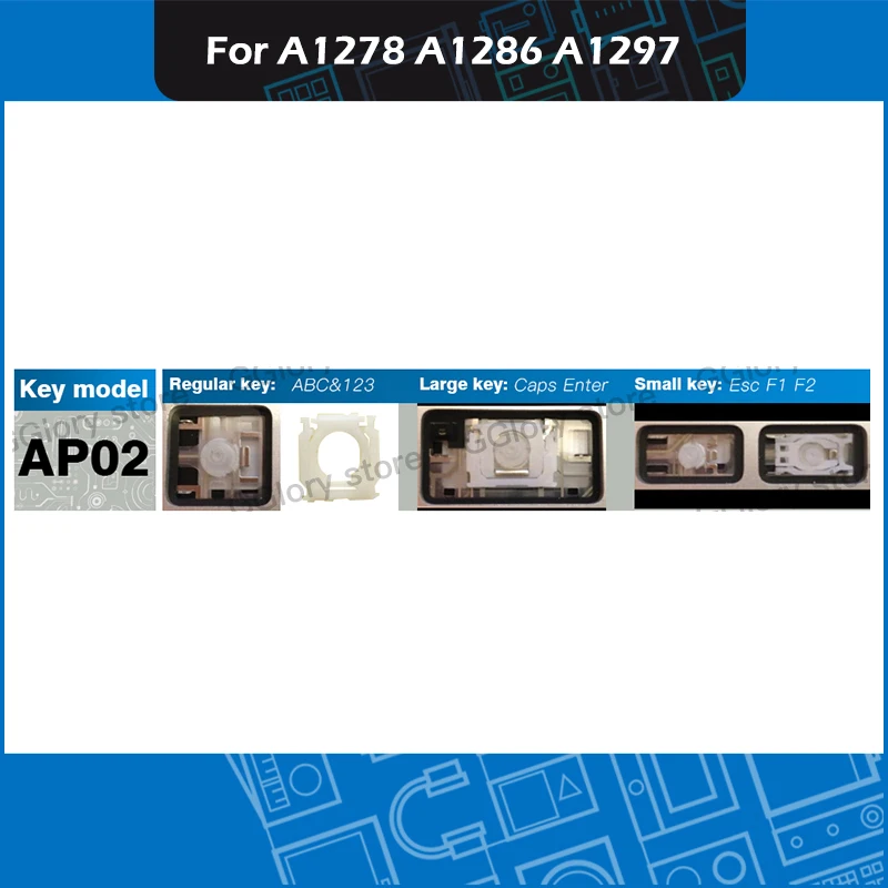 10 компл./лот AP02 Keycap для Macbook Pro A1278 A1286 A1297 Keycaps + Crowbar US UK французский русский немецкий