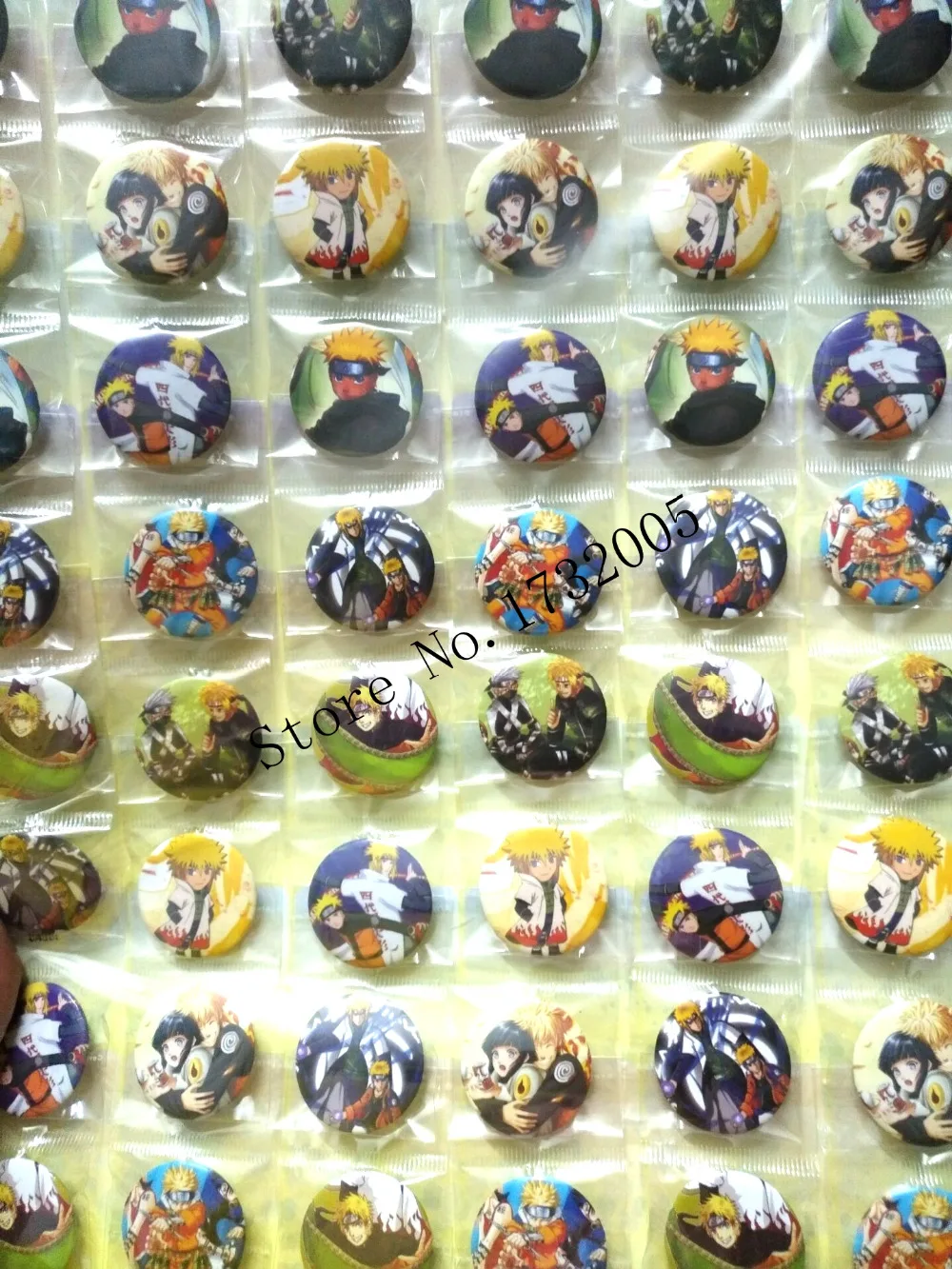New 48 pcs/set Cartoon Naruto Badge Button Pins Party Gifts Diameter 3