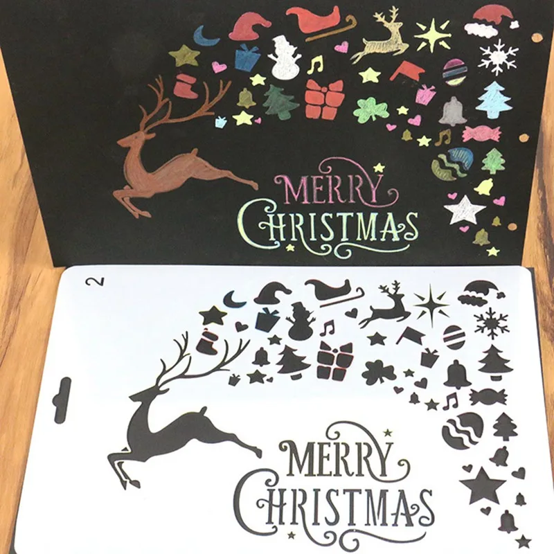 1 шт. DIY рождественская елка и олень шаблон трафарет набор Скрапбукинг Самодельные открытки
