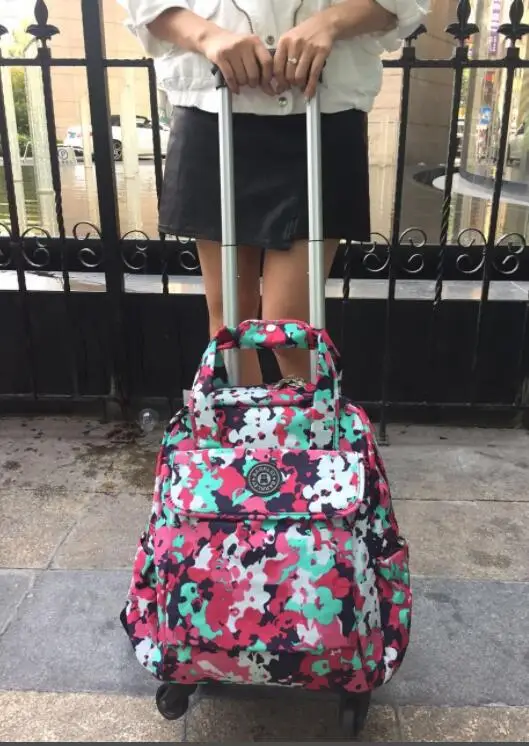 Женские дорожные сумки на колесиках, женские дорожные сумки на колесиках, рюкзаки на колесиках, Оксфорд, сумки на колесиках - Цвет: refer to photo
