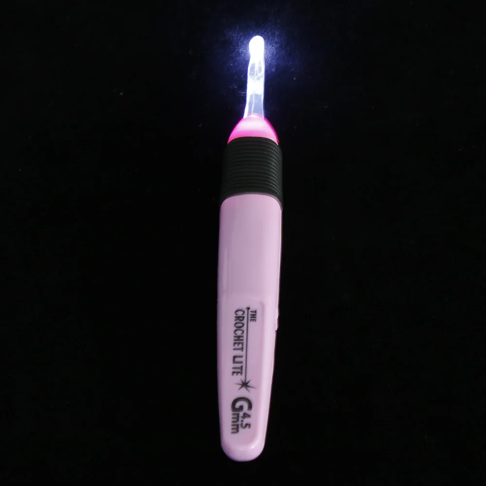 2,5 мм-6,5 мм светодиодный светильник для вязания крючком спицы для шитья аксессуары для шитья 9 цветов швейные иглы - Цвет: 4.5mm