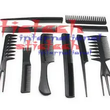 Ems или dhl 200 комплектов 10 шт/партия черная щеточка для макияжа Набор Стилизация парикмахерская расческа в 10 видов конструкций Парикмахерская тренировочная расческа