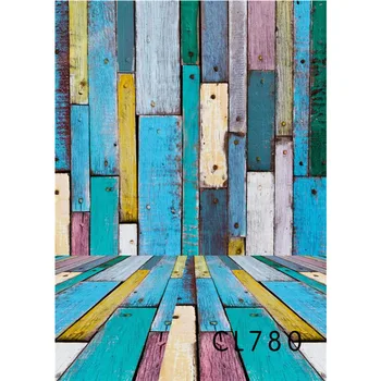 

LB Rustic Retro Wood Board Polyester Backdrop Background Photography Studio Photo Props Photographic Seamless Washable No Crease