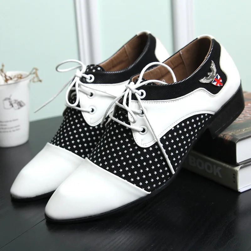 2019 Fashion Men Casual Shoes New Spring Flats Lace Up Male Oxfords Leather Zapatillas Hombre Size 38 44 huismerk kopen in de aanbieding 2019 Fashion Men Casual Shoes New Spring Flats Lace Up Male Oxfords Leather Zapatillas Hombre Size 38 44 huismerk kopen in de aanbieding