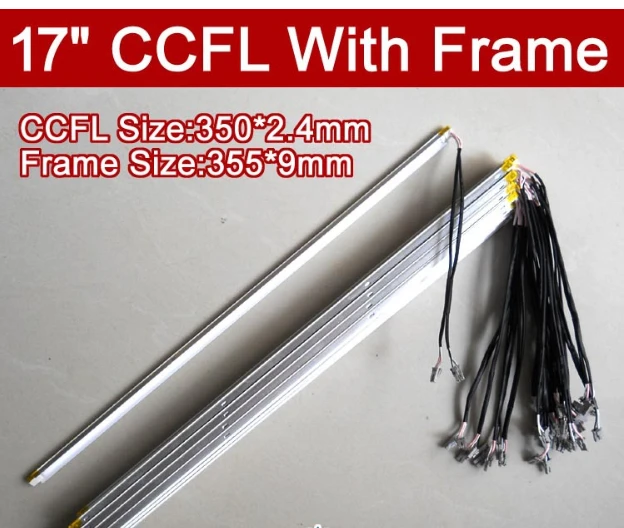 

10PCS 17'' inch dual lamps CCFL with frame,LCD monitor lamp backlight with housing,CCFL with cover,CCFL:350mm,FRAME:355mm x9mm