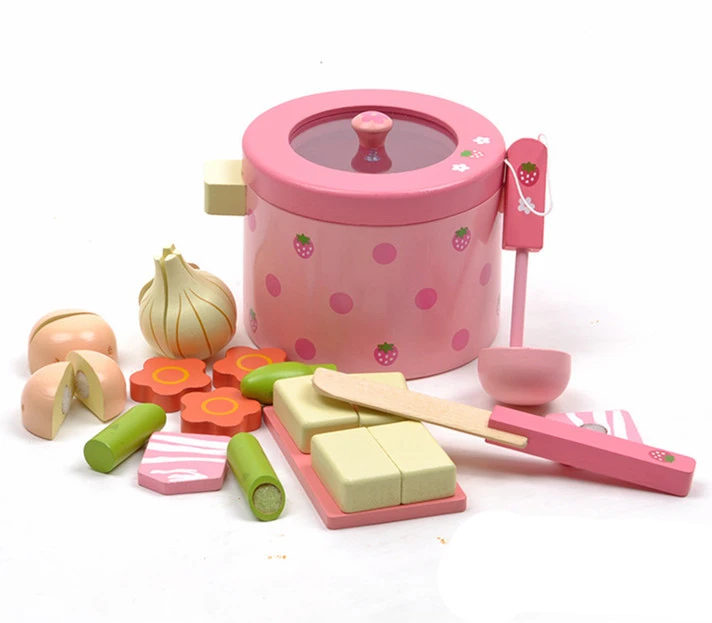 wooden pan set toy