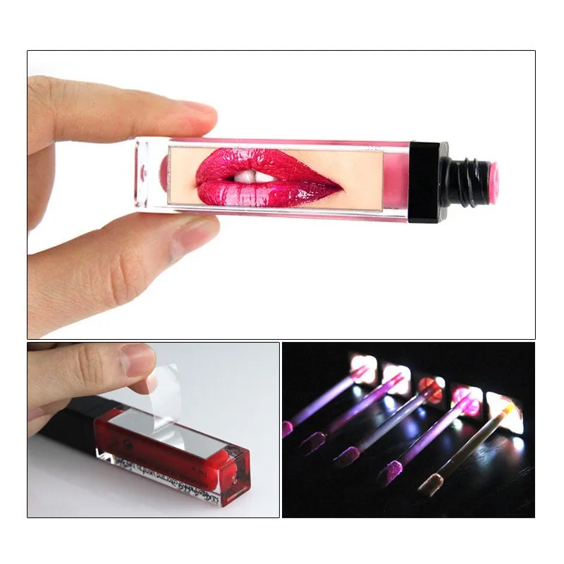 Single Color Professional Lip Gloss With LED Light and Make up Mirror Suitable Night Party Makeup - AliExpress Mobile