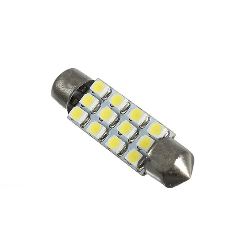 4 шт. Автомобильная гирлянда купол двери 42 мм C5W C10W 12 светодиодный 3528 SMD белый авто