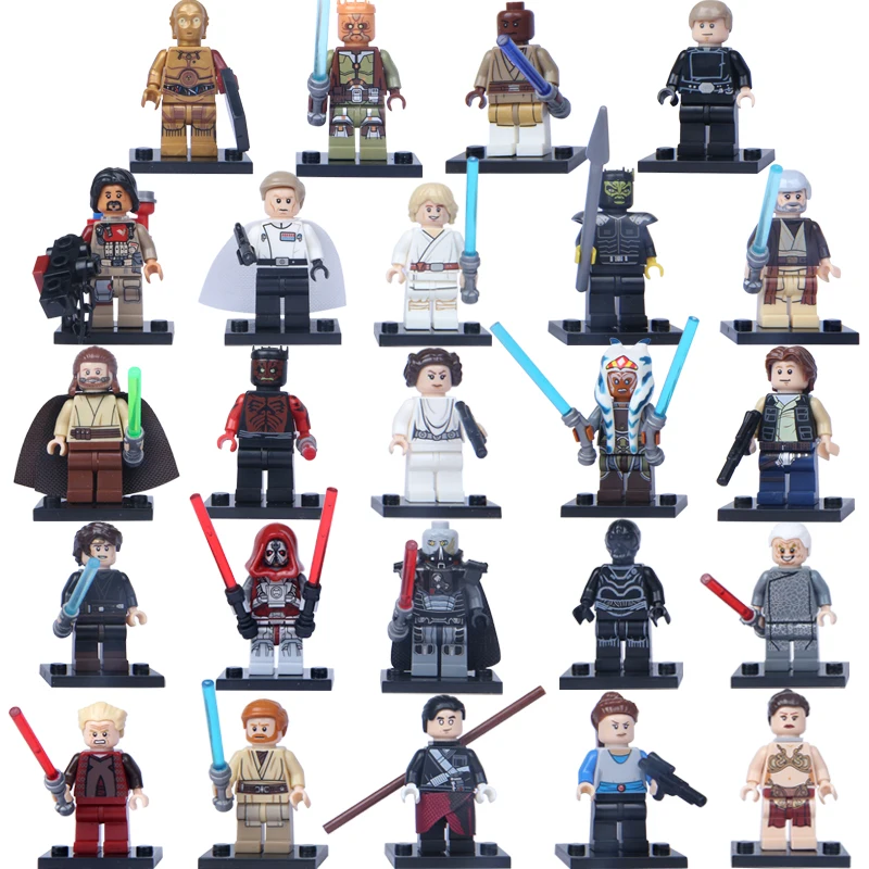 Одиночная джедай Хан йода Дарт Вейдер Obi Wan модели мини-игрушки строительные блоки Фигурки для детей