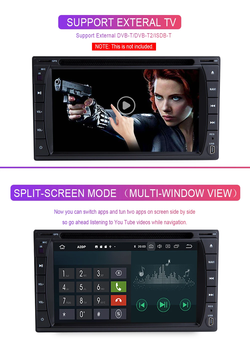 dvd player multimídia navegação gps wifi bluetooth